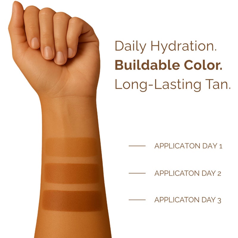 SunFX Gradual Tan Body Lotion Self Tanner | Hydrating Tan Extender Moisturizer No Odor | Build your Glow from Sunkissed to Dark | Cruelty and Toxic Free Enriched with Aloe & Vit A & E 200ml/6.8 fl oz - Image 3